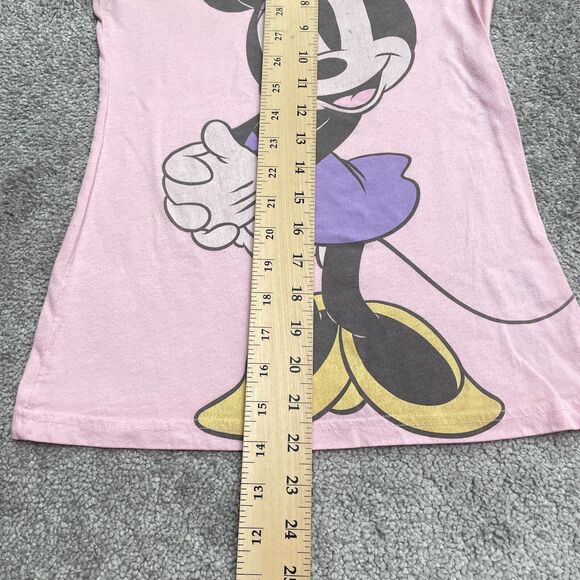 Disney Minie Mouse Graphic T-Shirt Juniors Medium Pink Round Neck Casual Tee - Picture 11 of 14